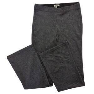 MAX STUDIO Boot Leg Pull 4 way Stretch Black Gray Houndstooth Pants Women Size S